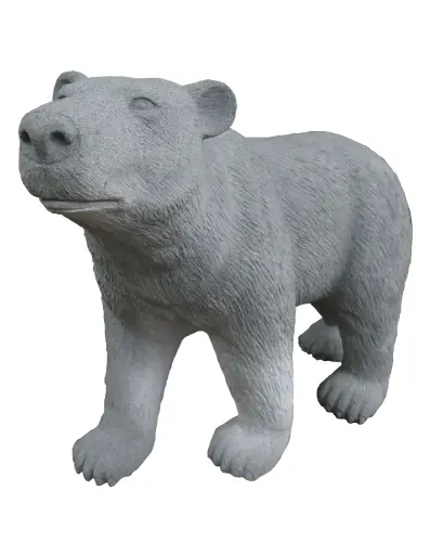 Product image of the product “Polar Bear heading to the right made from riverstone by the artist 140cm length ”